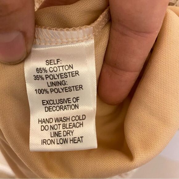 Lulus Like a Fairytale White beige Lace Maxi Dress formal wedding prom -Small - Picture 7 of 9